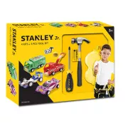 Stanley Jr. U001-K04-T03-SY Satz mit 4 Autos, Schraubendreher und Hammer