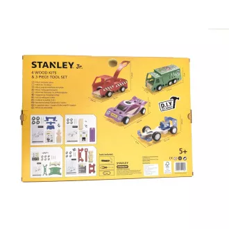 Stanley Jr. U001-K04-T03-SY Satz mit 4 Autos, Schraubendreher und Hammer Stanley Jr. U001-K04-T03-SY Satz mit 4 Autos, Schraubendreher und Hammer