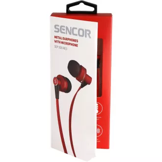 SEP 300 MIC RED MET KOPFHÖRER SENCOR
