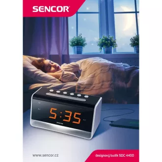 SDC 4400 W UHR MIT WECKER LED SENCOR SDC 4400 W UHR MIT WECKER LED SENCOR