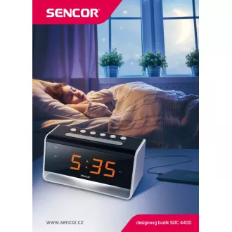 SDC 4400 W UHR MIT WECKER LED SENCOR SDC 4400 W UHR MIT WECKER LED SENCOR