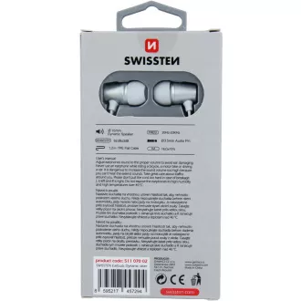 OHRSTÖPSEL DYNAMISCH YS500 SILV/WH SWISSTEN OHRSTÖPSEL DYNAMISCH YS500 SILV/WH SWISSTEN