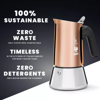 VENUS 6 PORTIONS KUPFER TEEKANNE BIALETTI