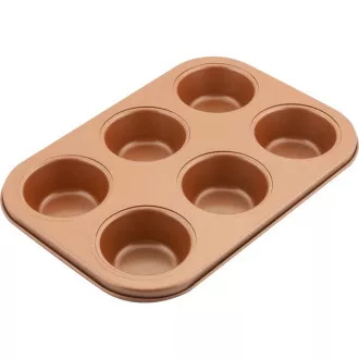 LT3091 6 MUFINS 26.5X18CM KUPFER LAMART