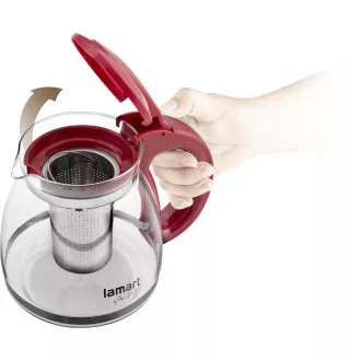 LT7074 TEEKANNE 1,5L ROT VERRE LAMART LT7074 TEEKANNE 1,5L ROT VERRE LAMART