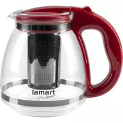 LT7074 TEEKANNE 1,5L ROT VERRE LAMART