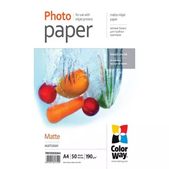 Fotopapier Matt A4 50 Stück 190g COLORWAY Fotopapier Matt A4 50 Stück 190g COLORWAY