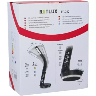 RTL 204 stm.LED Lampe.schwarz Qi 6W RETLUX