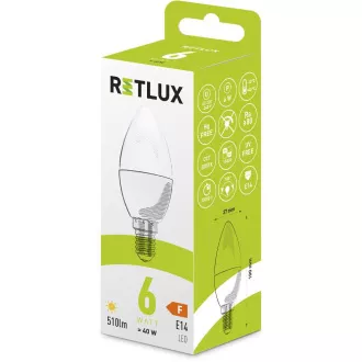 RLL 426 C37 E14 Kerze 6W WW RETLUX