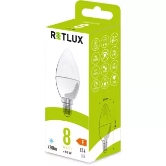 RLL 431 C37 E14 Kerze 8W DL RETLUX