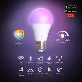 RSH 102 A 60 E27 Glühlampe. 9W RGB CCT RETLUX