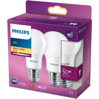 LED 60W A60 E27 2700K 2er-Pack PHILIPS