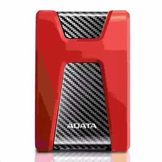 ADATA Externe HDD 2TB USB 3.1 DashDrive Durable HD650, rot (Gummi, stoßfest)