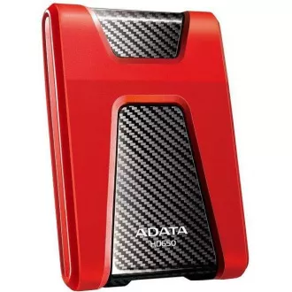 ADATA Externe HDD 2TB USB 3.1 DashDrive Durable HD650, rot (Gummi, stoßfest)
