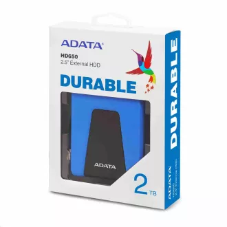 ADATA Externe HDD 2TB 2, 5" USB 3.1 DashDrive Durable HD650, blau (Gummi, stoßfest) ADATA Externe HDD 2TB 2, 5" USB 3.1 DashDrive Durable HD650, blau (Gummi, stoßfest)