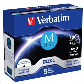 VERBATIM MDisc BDXL (5er-Pack) Juwel / 4x / 100GB