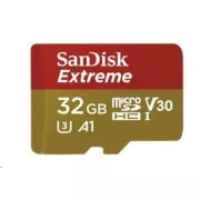 SanDisk MicroSDHC-Karte 32GB Extreme (100MB/s, Klasse 10, UHS-I U3 V30) + Adapter