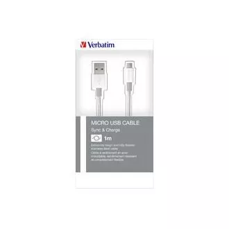 VERBATIM Kabel Mirco B USB Kabel Sync & Charge 100cm Silber 48862 O2 Aufkleber