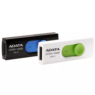 ADATA Flash Disk 128GB UV320, USB 3.1 Dash Drive, weiß / grün