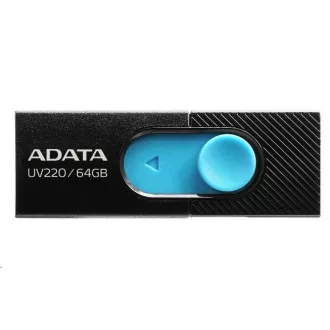 ADATA Flash Disk 32GB UV220, USB 2.0 Dash Drive, schwarz/blau ADATA Flash Disk 32GB UV220, USB 2.0 Dash Drive, schwarz/blau