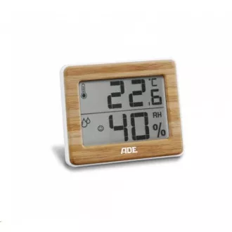 ADE WS 1702 Bambus - Digitalthermometer mit Hygrometer