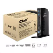 Club3D Dockingstation USB-A oder USB-C, 10in1 2xDP, 6xUSB, 1xRJ45, 1x3.5mm, schwarz