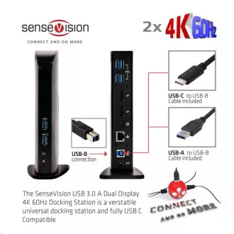 Club3D Dockingstation USB-A oder USB-C, 10in1 2xDP, 6xUSB, 1xRJ45, 1x3.5mm, schwarz Club3D Dockingstation USB-A oder USB-C, 10in1 2xDP, 6xUSB, 1xRJ45, 1x3.5mm, schwarz