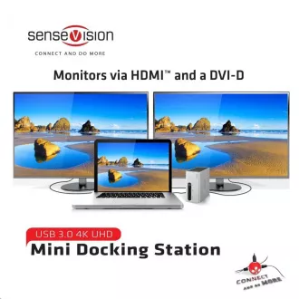 Club3D Mini Docking Station USB 3.0 4K30Hz UHD (HDMI / DVI / 4x USB 3.1 / Ethernet / Audio) Club3D Mini Docking Station USB 3.0 4K30Hz UHD (HDMI / DVI / 4x USB 3.1 / Ethernet / Audio)