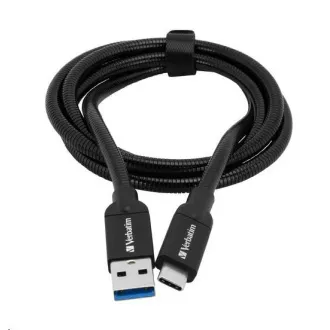 VERBATIM USB 3.1 Typ-C auf USB-A Edelstahlkabel 100cm GEN2 (Schwarz) VERBATIM USB 3.1 Typ-C auf USB-A Edelstahlkabel 100cm GEN2 (Schwarz)