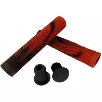 Ersatzgriff für Freestyle Scooter Lenker TPR Grip (EDGE Schwarz-Rot), 2 Stück