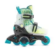 Kinder-Rollschuhe Cariboo Step One, blau-grün, 30-33