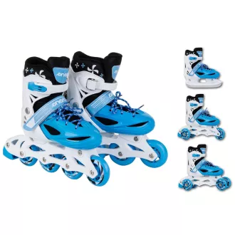 Rollschuhe 4in1 Enero KIDS - blau und weiß, 30-33