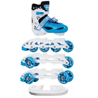 Rollschuhe 4in1 Enero KIDS - blau und weiß, 30-33