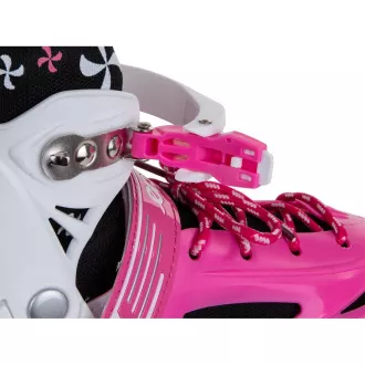 Rollschuhe 4in1 Enero KIDS - rosa und weiß, 34-37