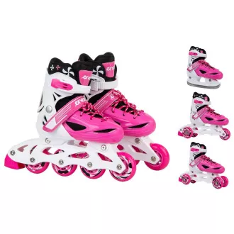 Rollschuhe 4in1 Enero KIDS - rosa und weiß, 30-33 Rollschuhe 4in1 Enero KIDS - rosa und weiß, 30-33