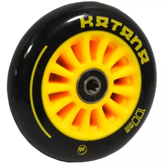 Ersatzräder für Freestyle Scooter - 100mm PU, gelb, 2 Stück