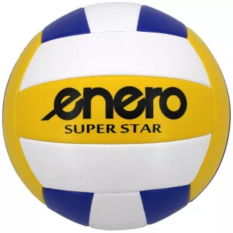 Volleyball ENERO gestreift Größe 5, gelb-blau-weiß