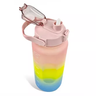 Motivations-Sportflasche 2l, bunt gemischt