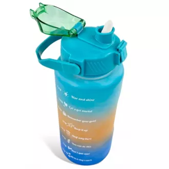 Motivations-Sportflasche 2l, Hellblau