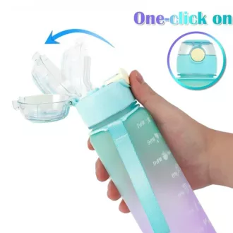 Motivations-Sportflasche 2l, Hellblau