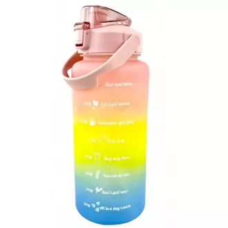 Motivations-Sportflasche 2l, Dunkelrosa