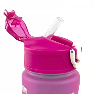 Motivations-Sportflasche 3in1, 2000 ml   900 ml   300 ml, Schwarz