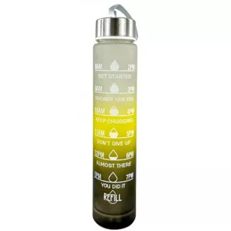 Motivations-Sportflasche 3in1, 2000 ml   900 ml   300 ml, Schwarz