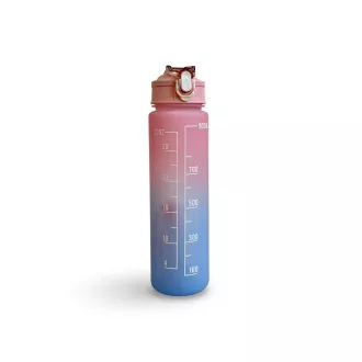 Sportflasche mit Motivationsbeschreibung 1l, Violett