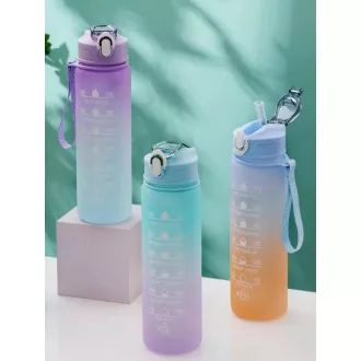 Sportflasche mit Motivationsbeschreibung 1l, Violett