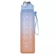 Sportflasche mit Motivationsbeschreibung 1l, Türkis