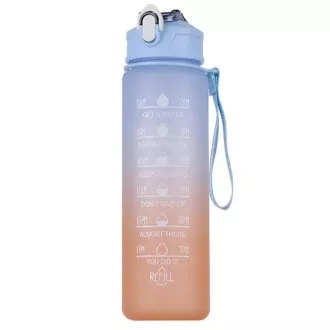 Sportflasche mit Motivationsbeschreibung 1l, Türkis