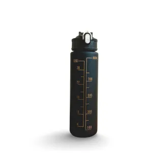 Sportflasche mit Motivationsbeschreibung 1l, Blau