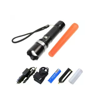 CREE T6 ZOOM-Taschenlampe Warngriff CREE T6 ZOOM-Taschenlampe Warngriff