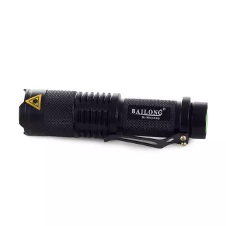 Batteriebetriebene Taschenlampe Bailong BL-1812, LED CREE XM-L T6 ZOOM